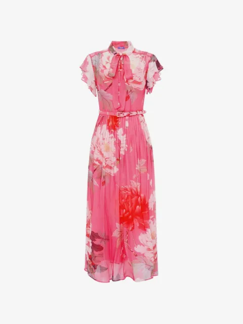 Leo Lin Grace ruffled floral midi dress