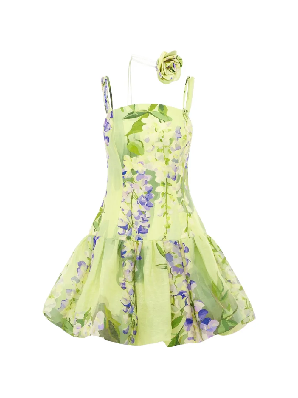 Leo Lin Lorena floral mini dress - Verde