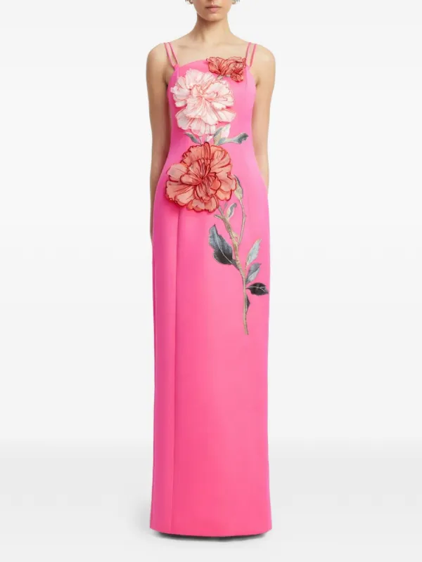 leo lin dresses Rayna Maxi Dress in Camelia Print Premium tweed midi dress Leo Lin - Peony Print