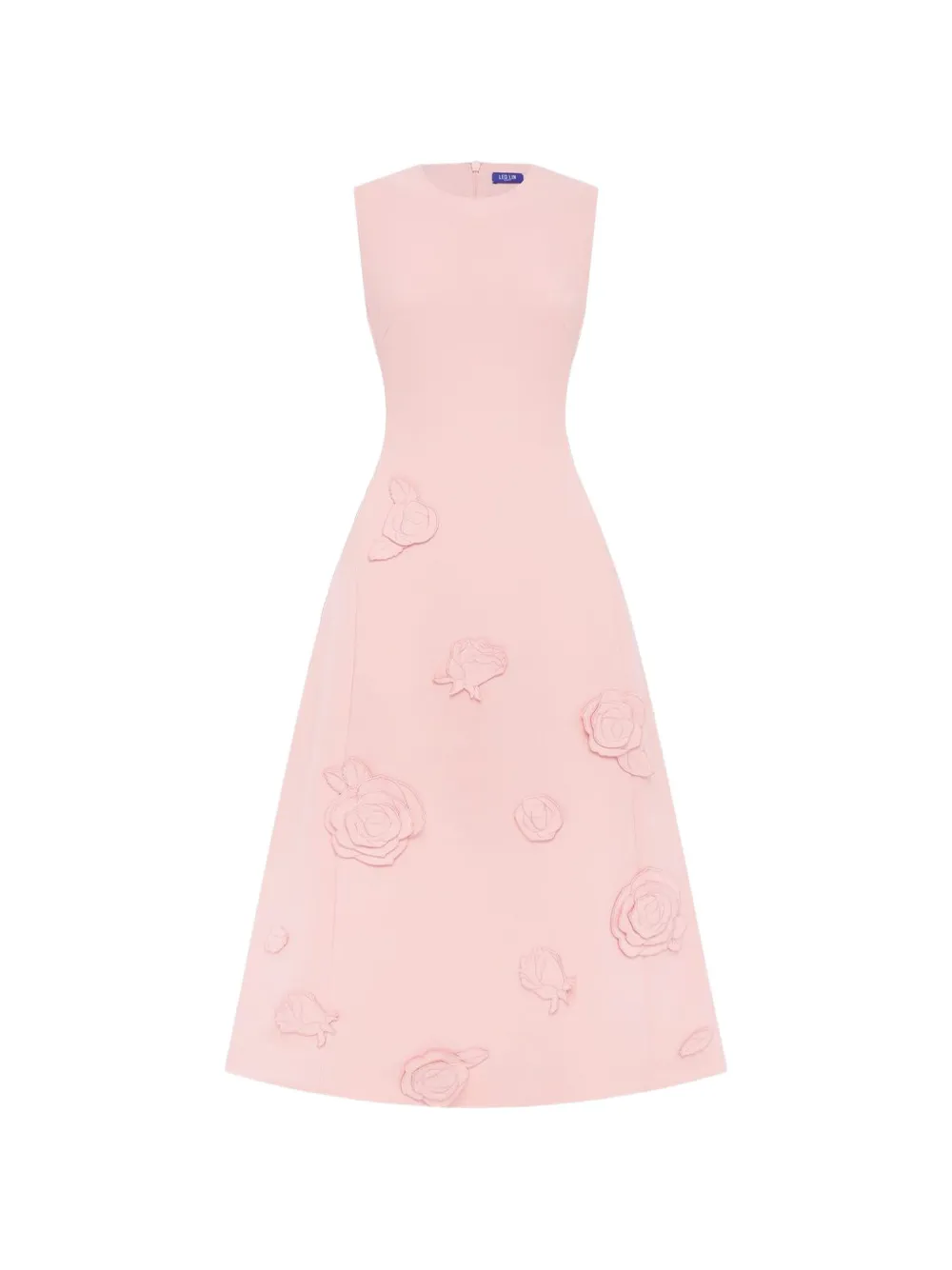 Leo Lin Cleo rose appliqué midi dress - Rosa