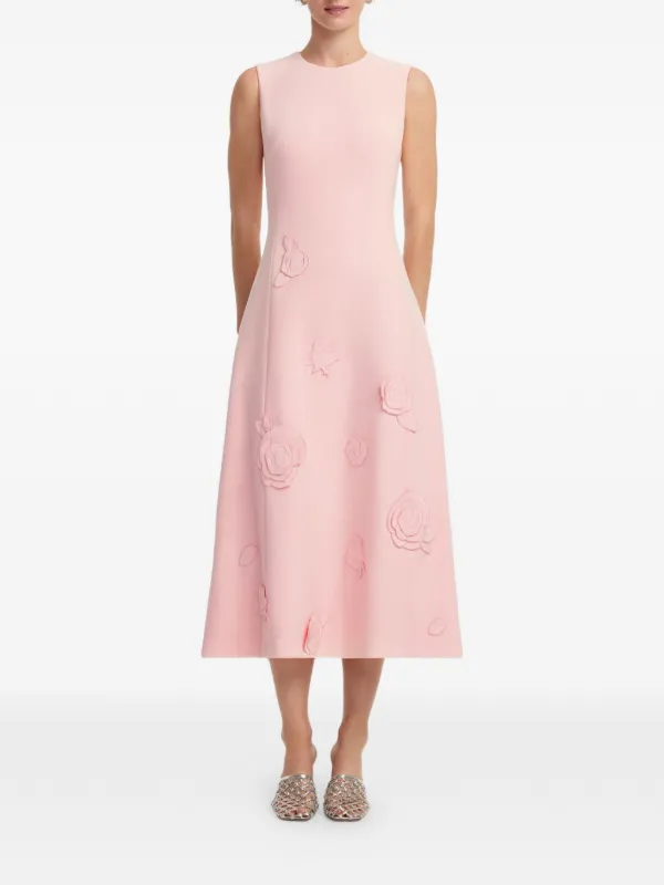 strapless open back dress Cleo Embellished Sleeveless Midi Dress