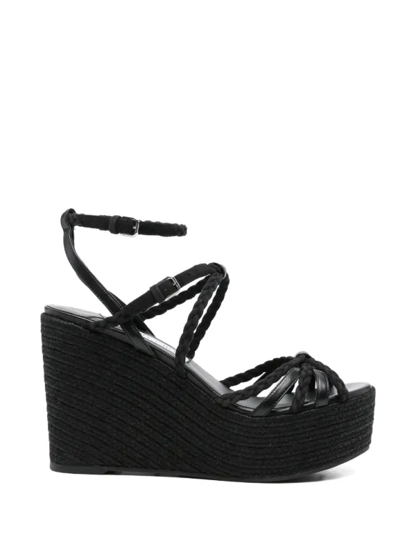 Jimmy Choo Nyra Braided Sandals in Black