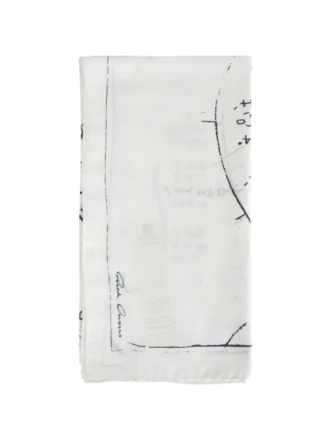 Rick Owens printed scarf