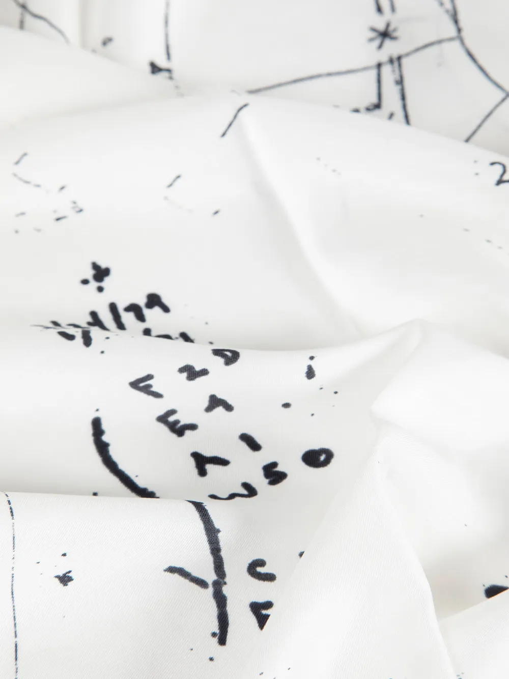  Rick Owens Printed Scarf - White 