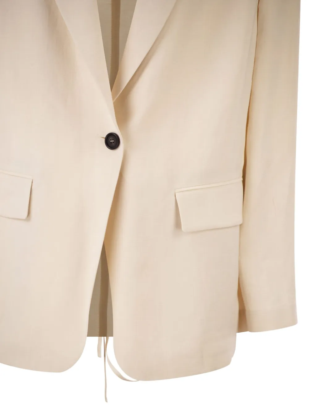 Brunello Cucinelli Blazer met gestrikte ceintuur Beige