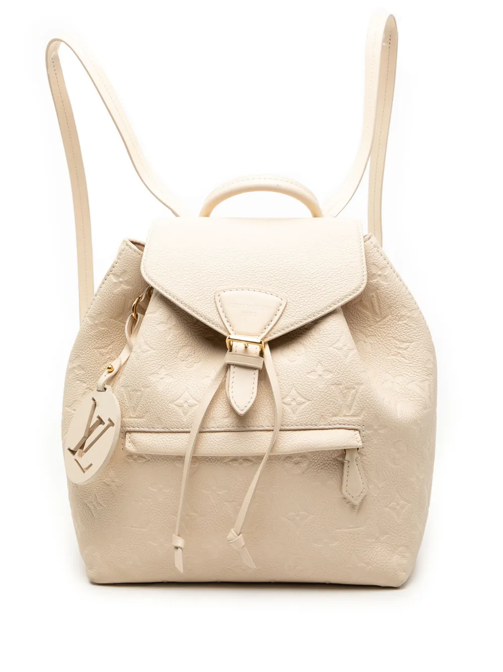 Louis Vuitton Pre-Owned Zaino Montsouris PM in pelle Empreinte con monogramma 2020 - Marrone