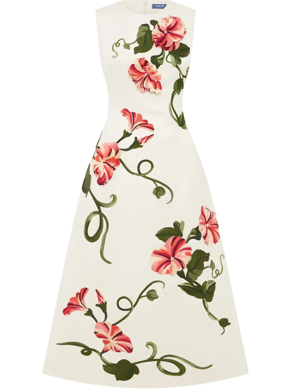  Leo Lin Cleo Floral Midi Dress - White 