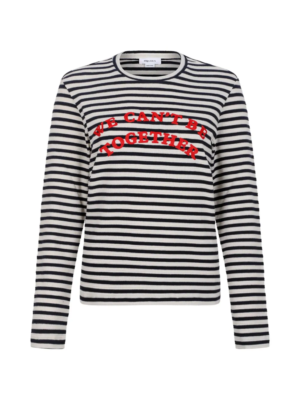 Alexander McQueen striped crew-neck sweater - Blu