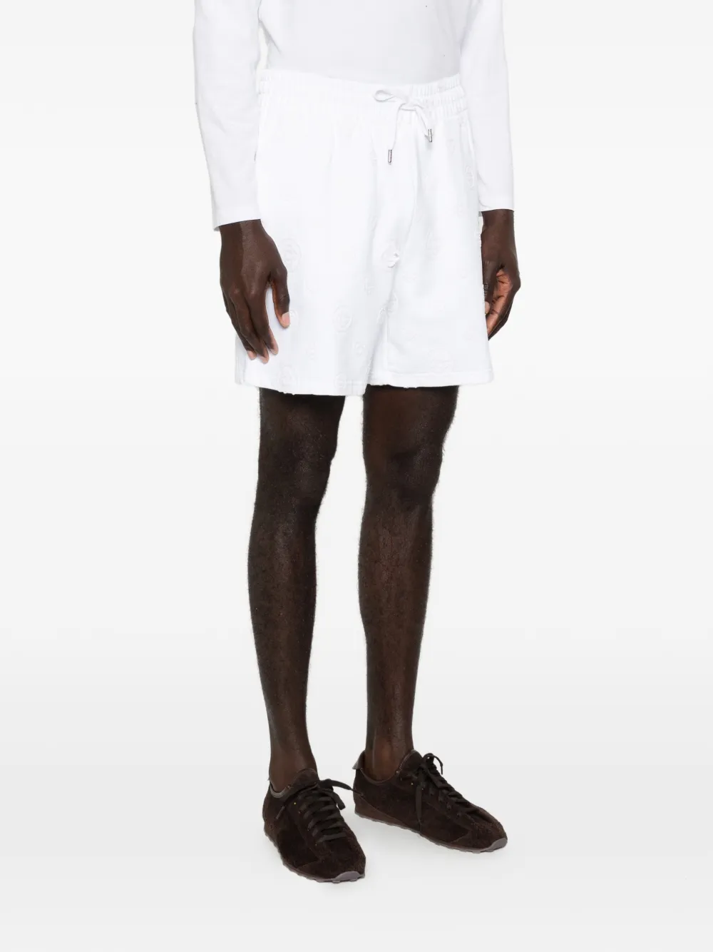 Casablanca Shorts met monogram-applicatie Wit