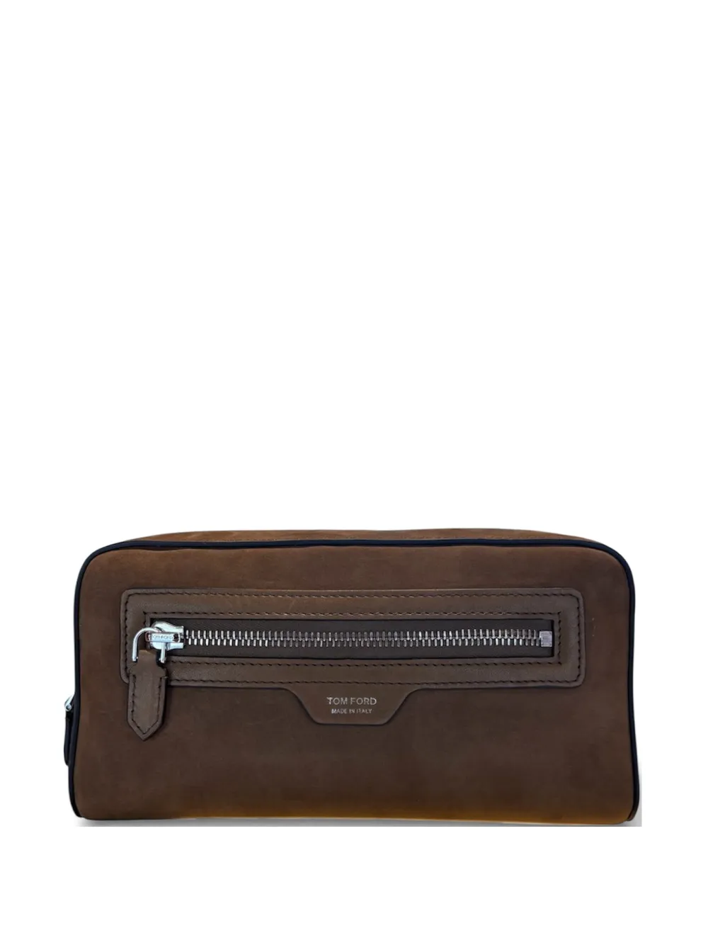 TOM FORD suede clutch bag - Marrone