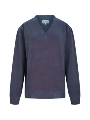 Maison Margiela ウール ニット セーター 羊毛 紺 紫 M Maison 