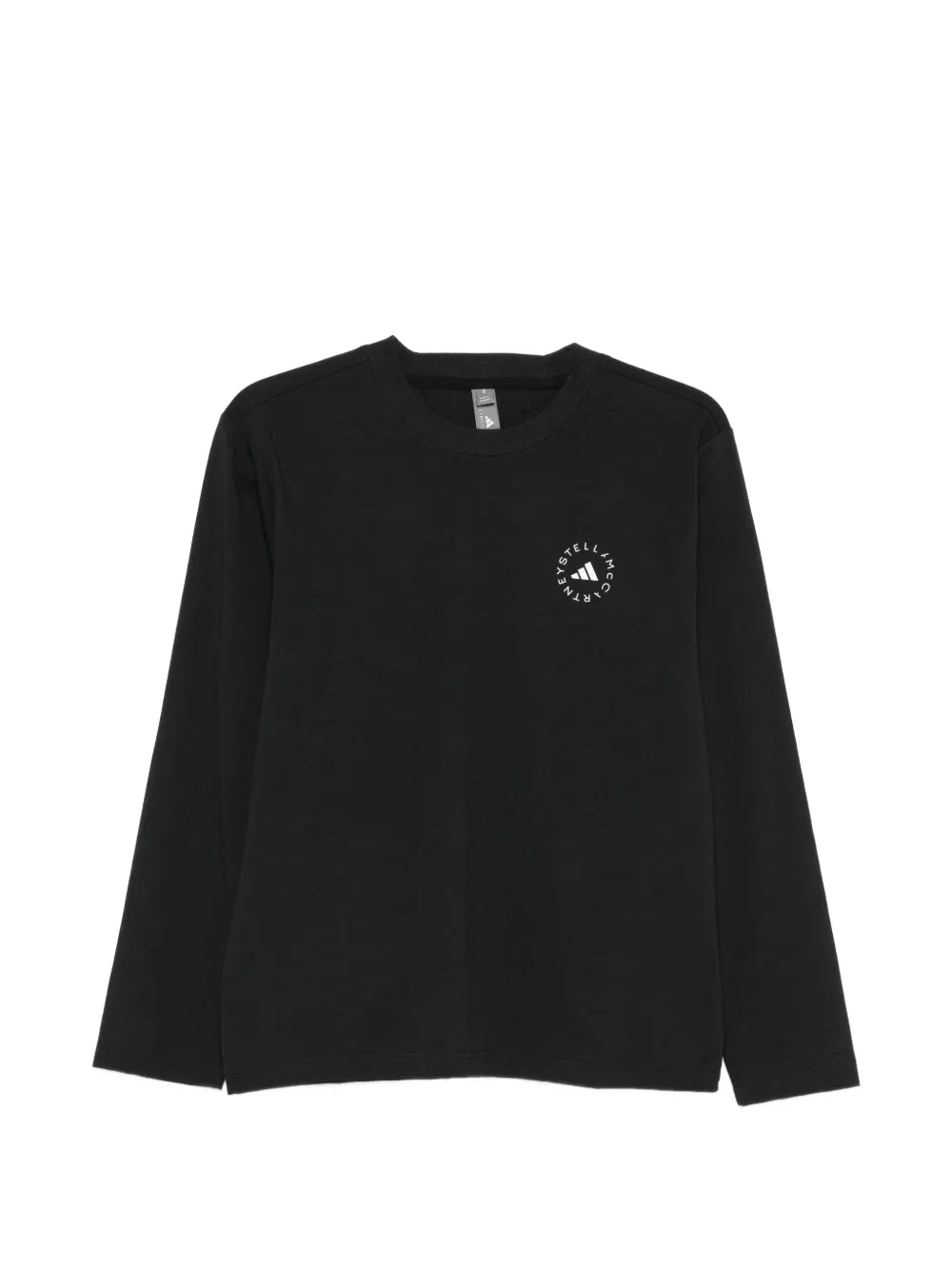 adidas by Stella McCartney logo-print long-sleeve T-shirt - Nero