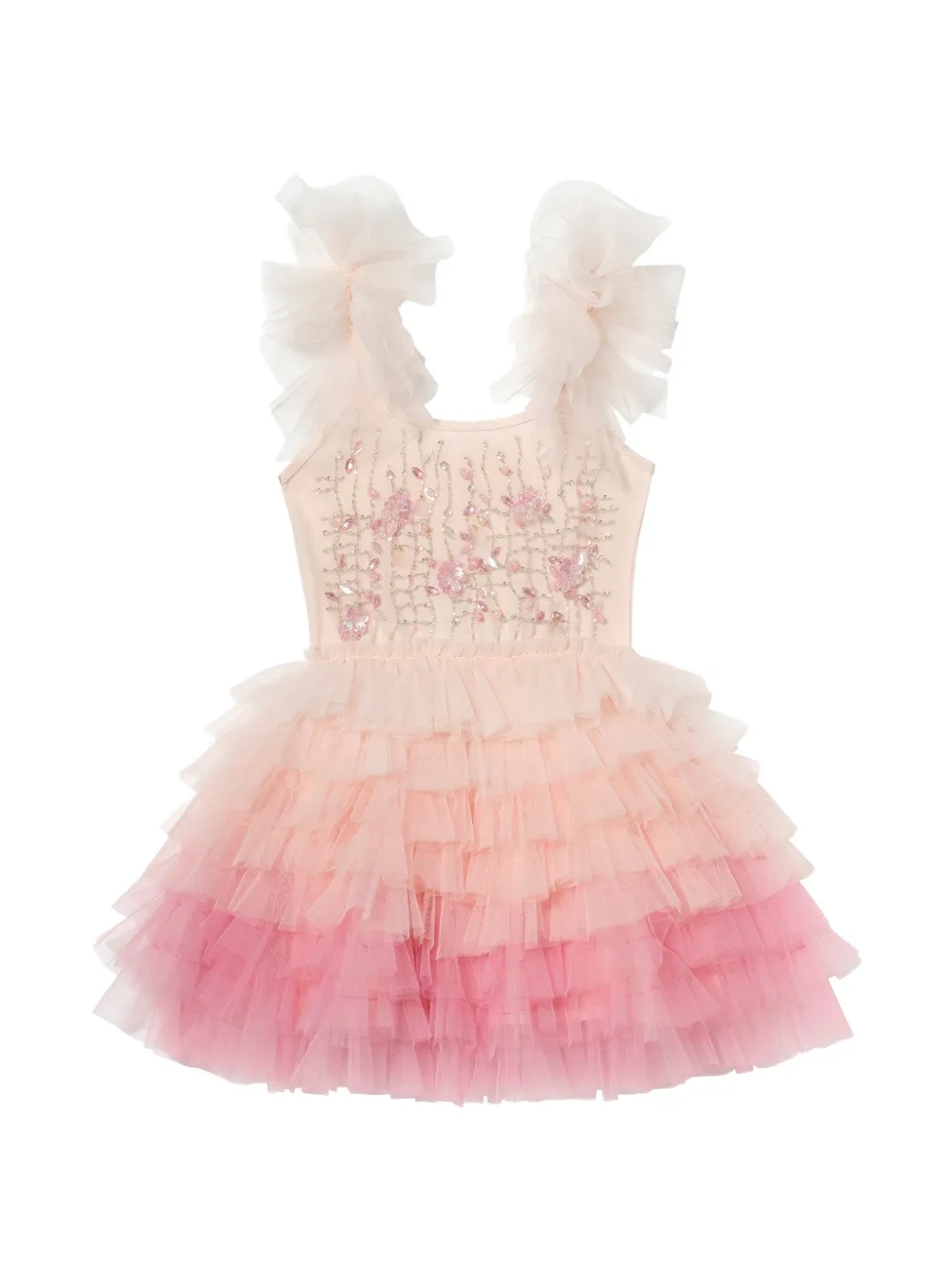 Tutu Du Monde ruffled cascade dress - Rosa