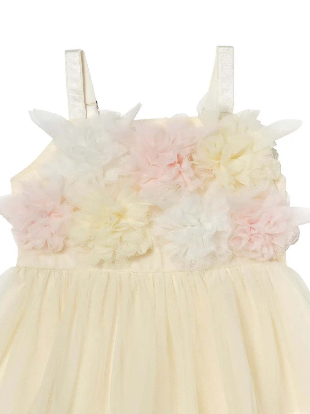 Tutu Du Monde Tulen jurk met bloemen Beige