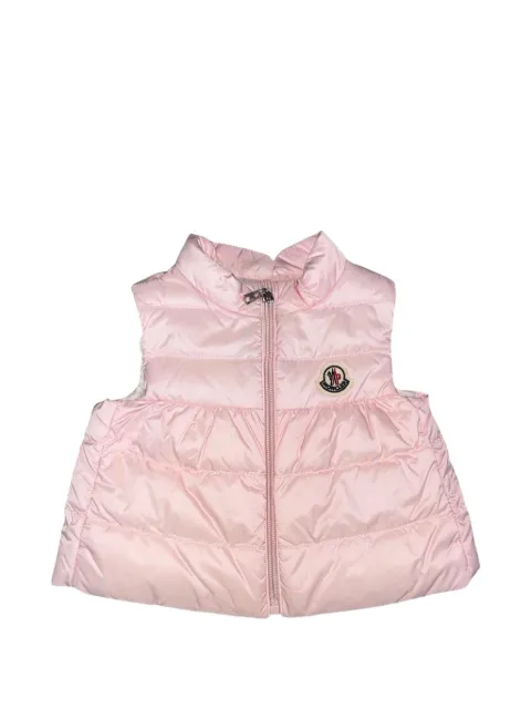 Moncler Enfant gilet à patch logo