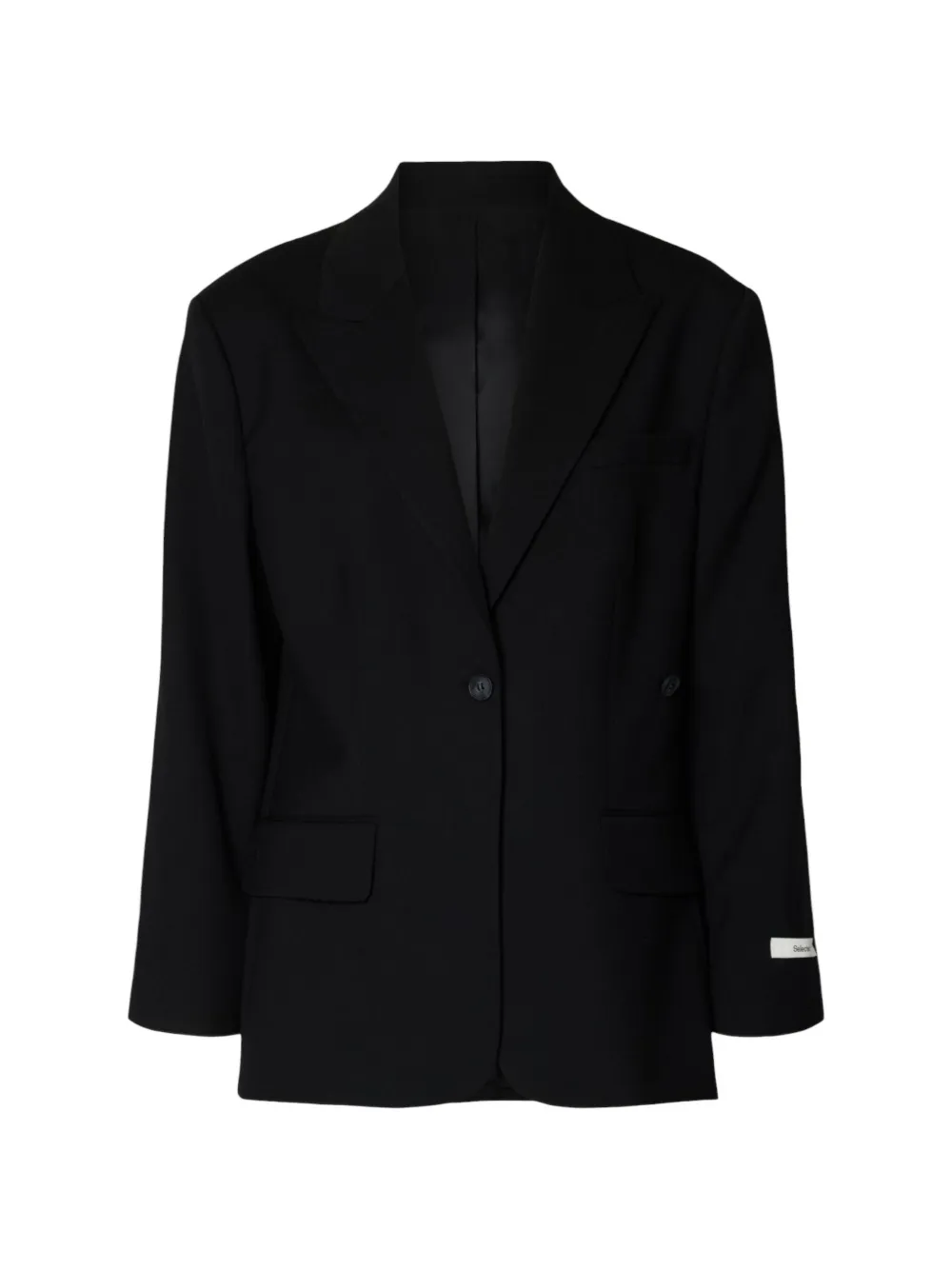 SELECTED double-breasted jacket - Nero