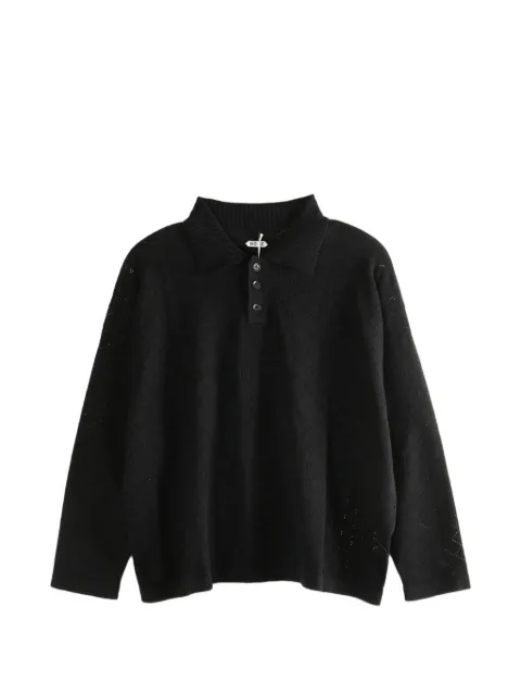 BODE Anisette open-knited polo shirt