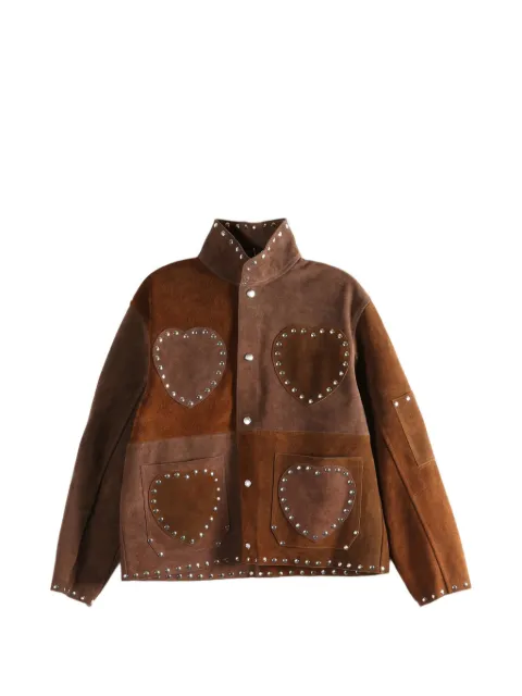 BODE heart-detail studded overshirt