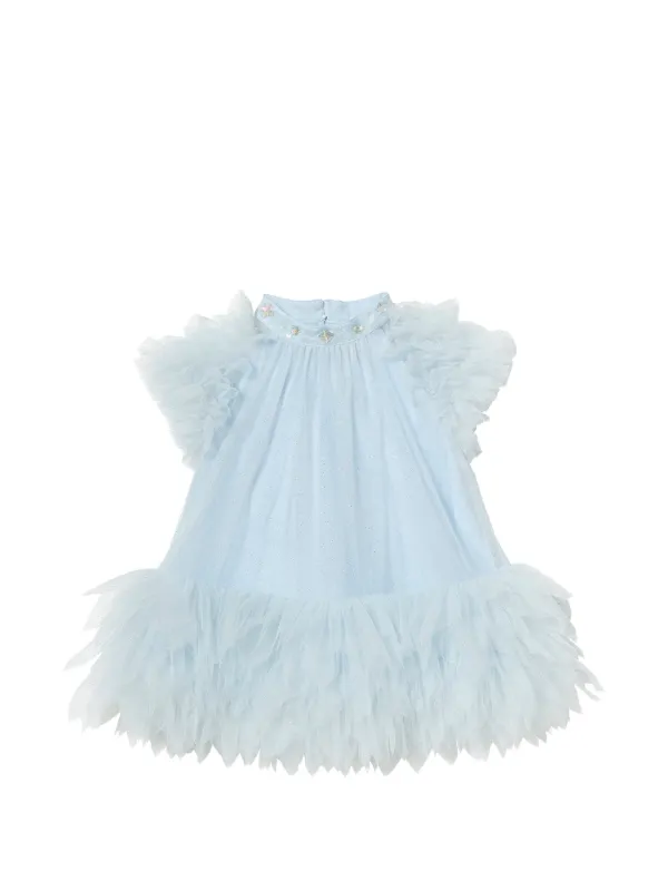 tutu du monde blue dress Glitter Tulle | Blue sequin