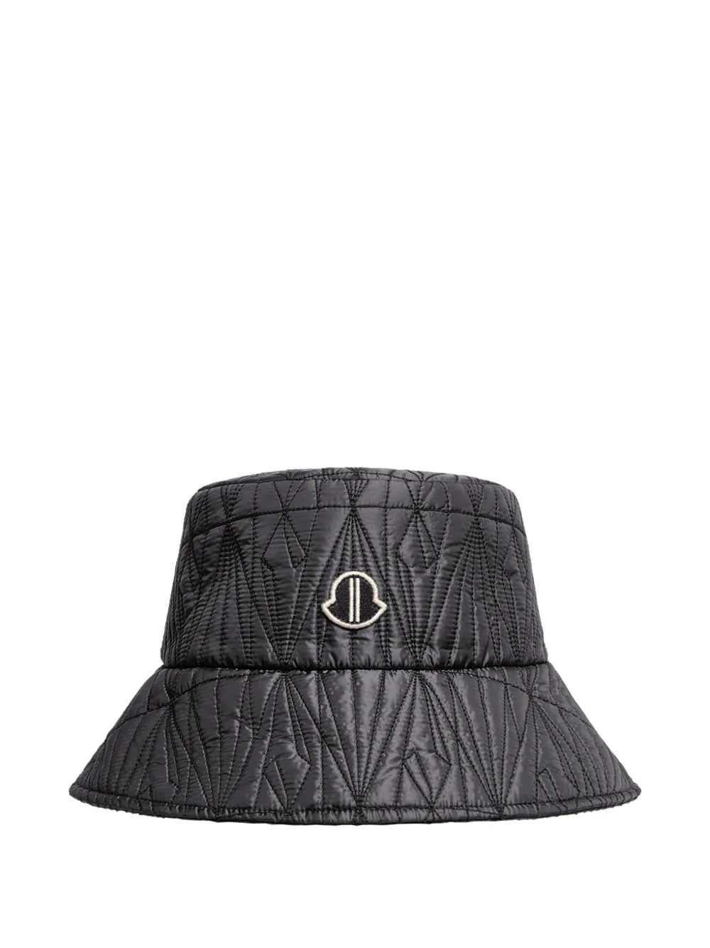 Moncler + Rick Owens logo-patch bucket hat - Nero