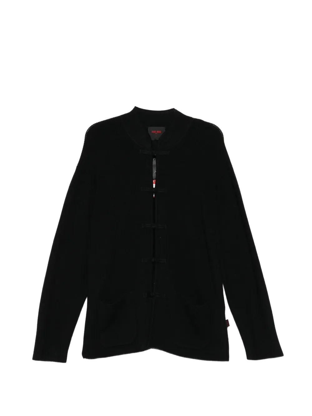 TEAM WANG design x JDB mandarin-collar cardigan - Nero