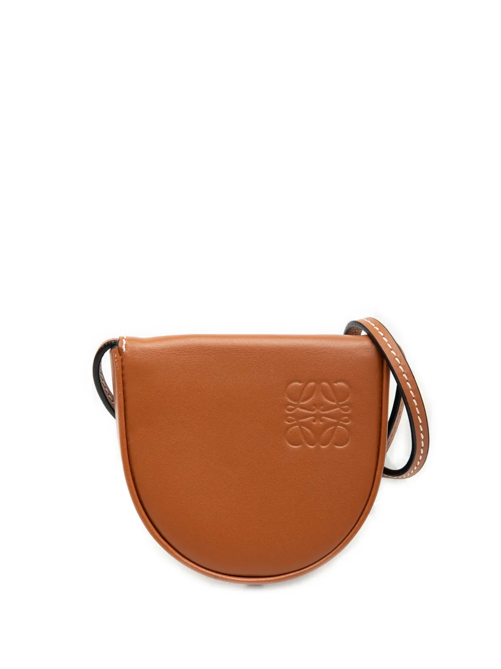 Loewe Pre-Owned 2019 Mini Soft Calfskin Heel Pouch crossbody bag - Marrone