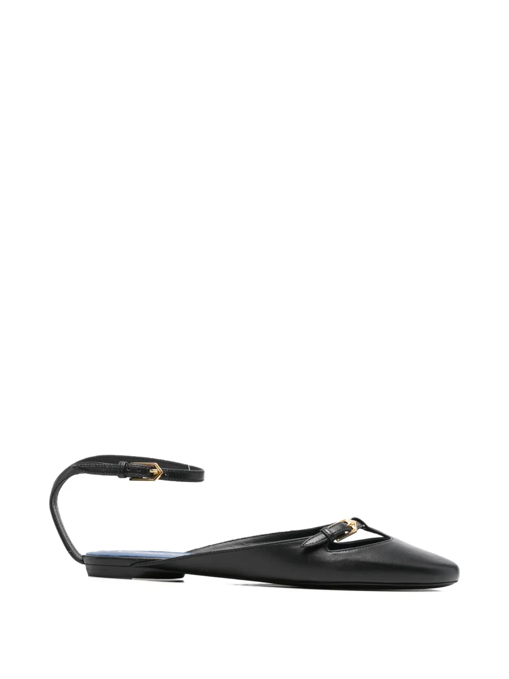 Lanvin Buckle-fastening Ballerina Shoes In Black