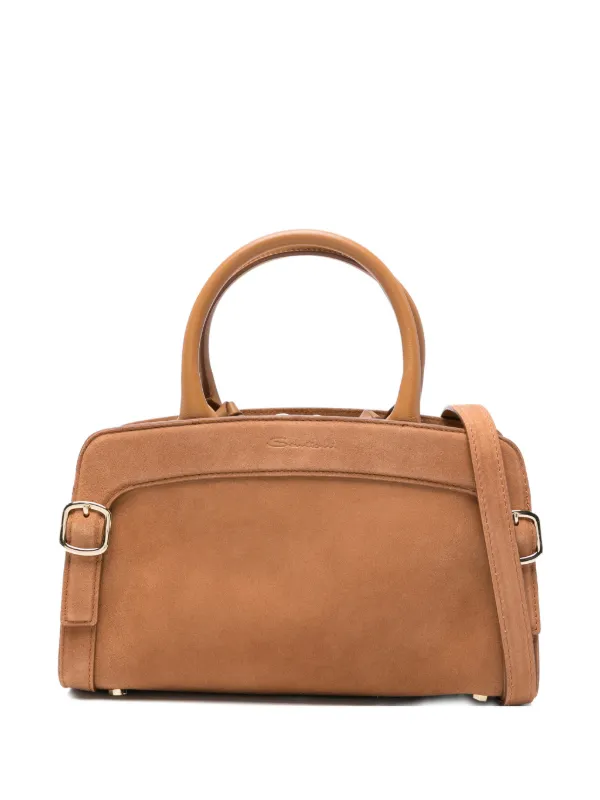 Santoni Didi Buckle-detail Tote Bag in Brown