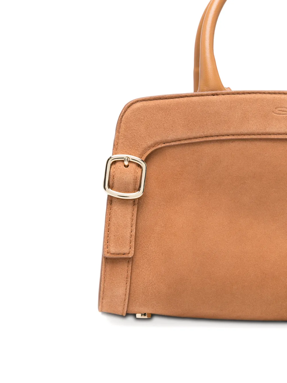 Santoni Didi shopper met gespdetail Bruin