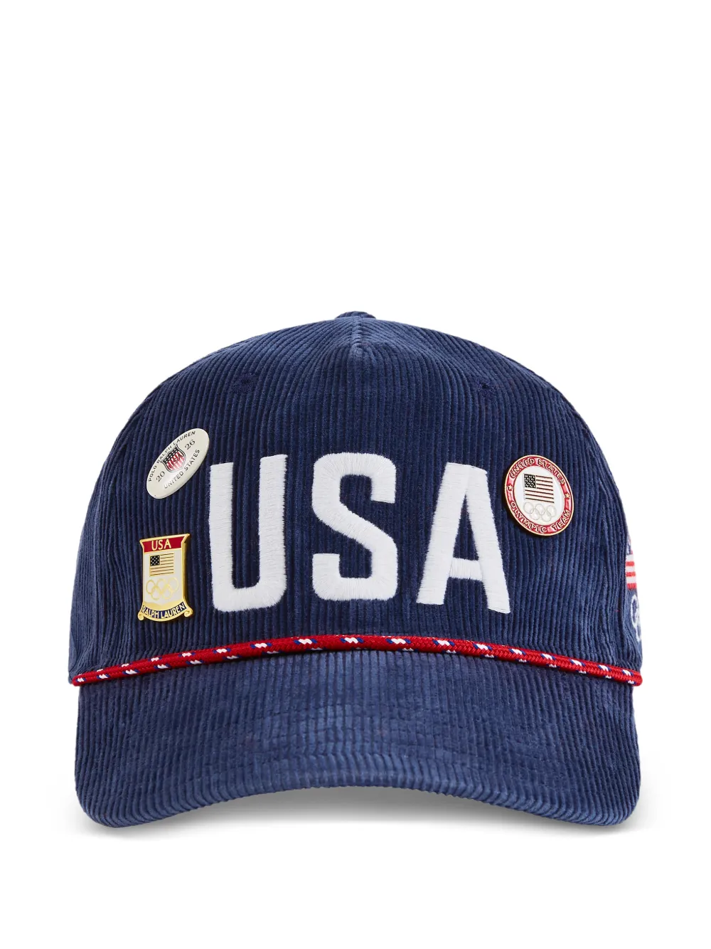 Polo Ralph Lauren Team USA corduroy baseball cap - Blu