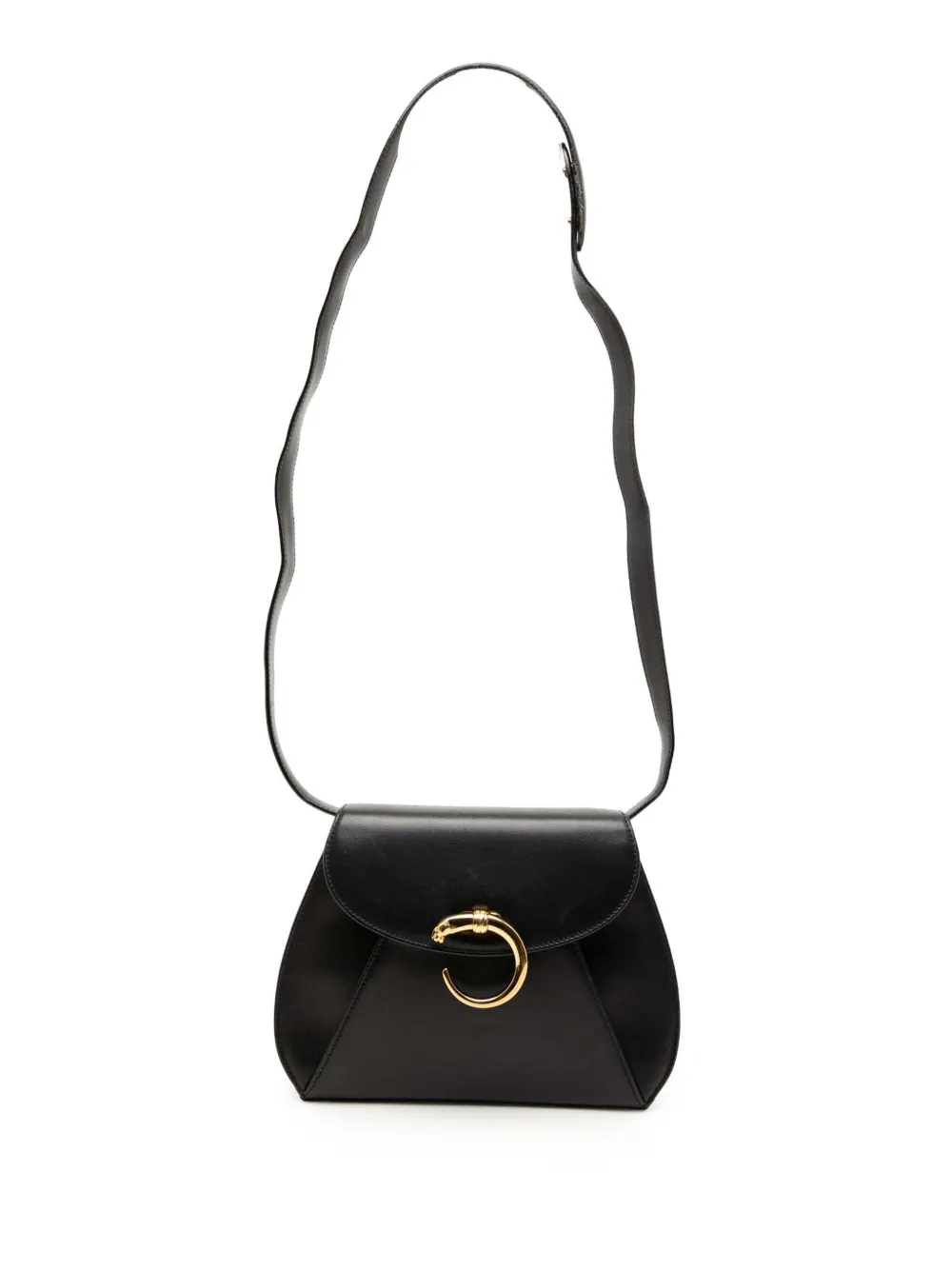 Cartier 2000-2025 Leather Panthere crossbody bag – Black