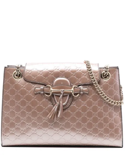 Gucci Pre-Owned 2016-2025 Large Guccissima Emily shoulder bag