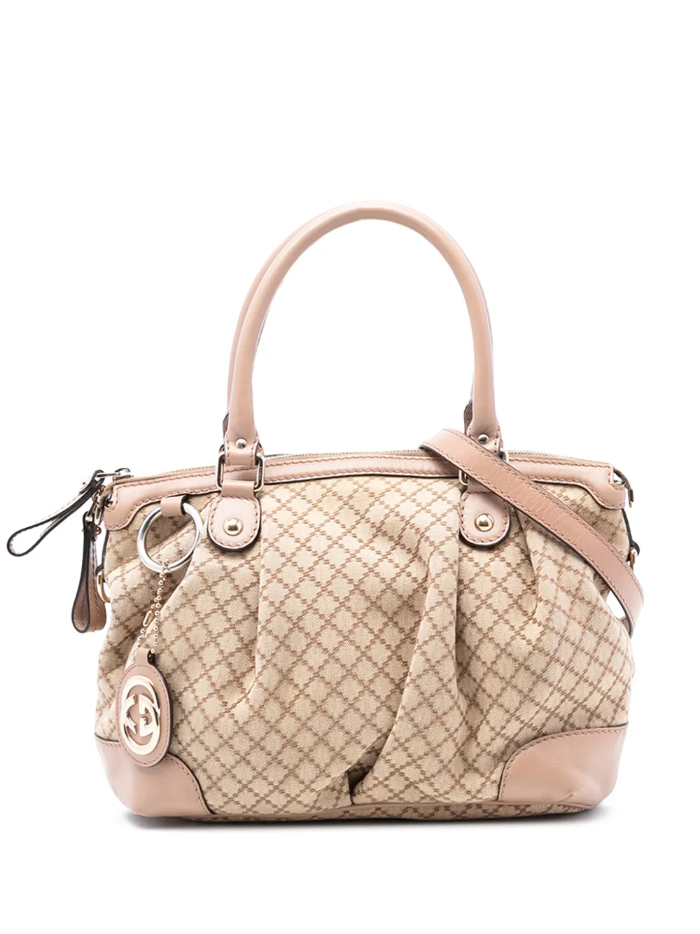 Gucci Pre-Owned 2016-2025 Diamante Canvas Sukey satchel - Marrone