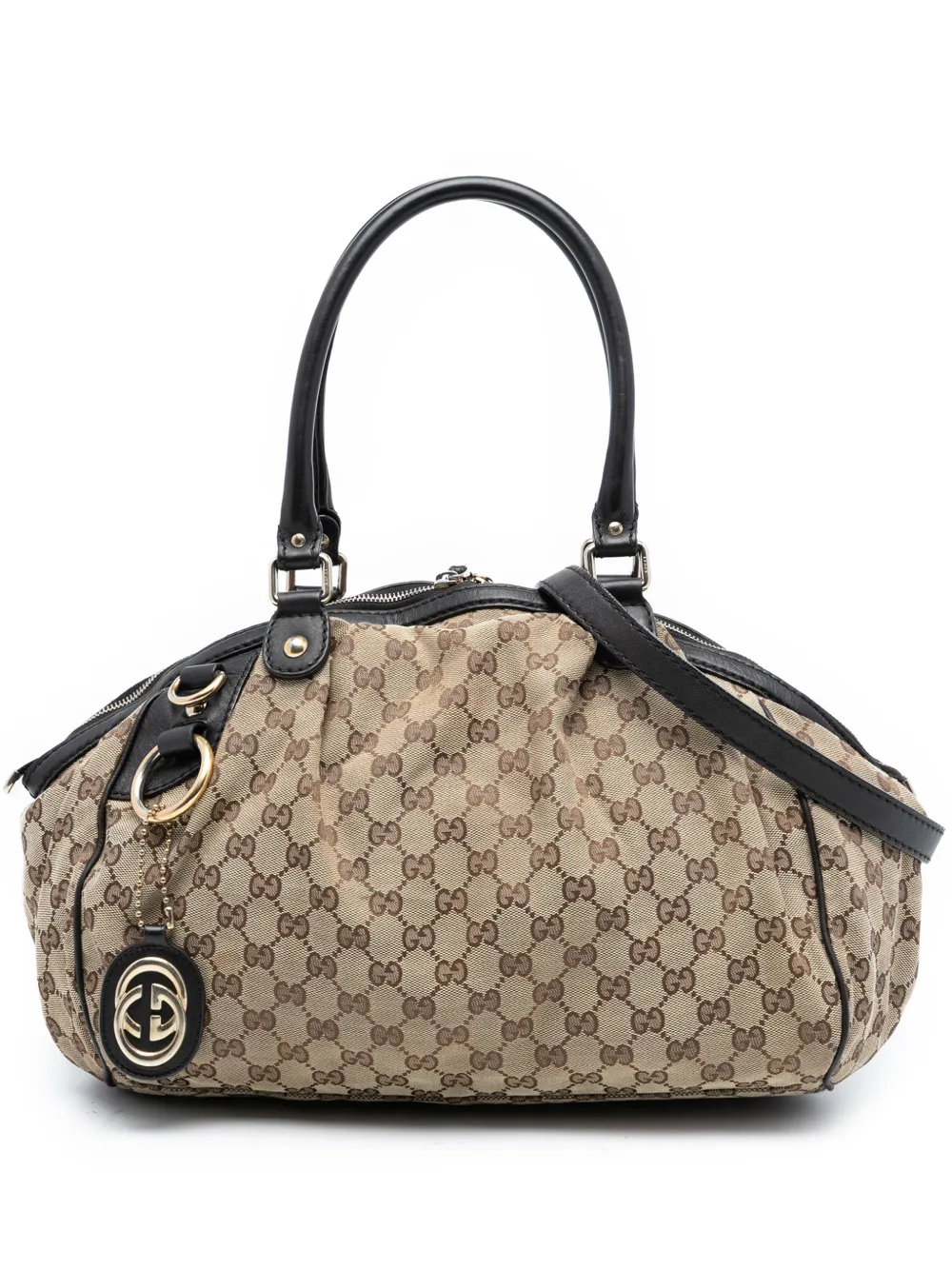 Gucci Pre-Owned Borsa a tracolla Sukey in tela GG 2016-2025 - Marrone