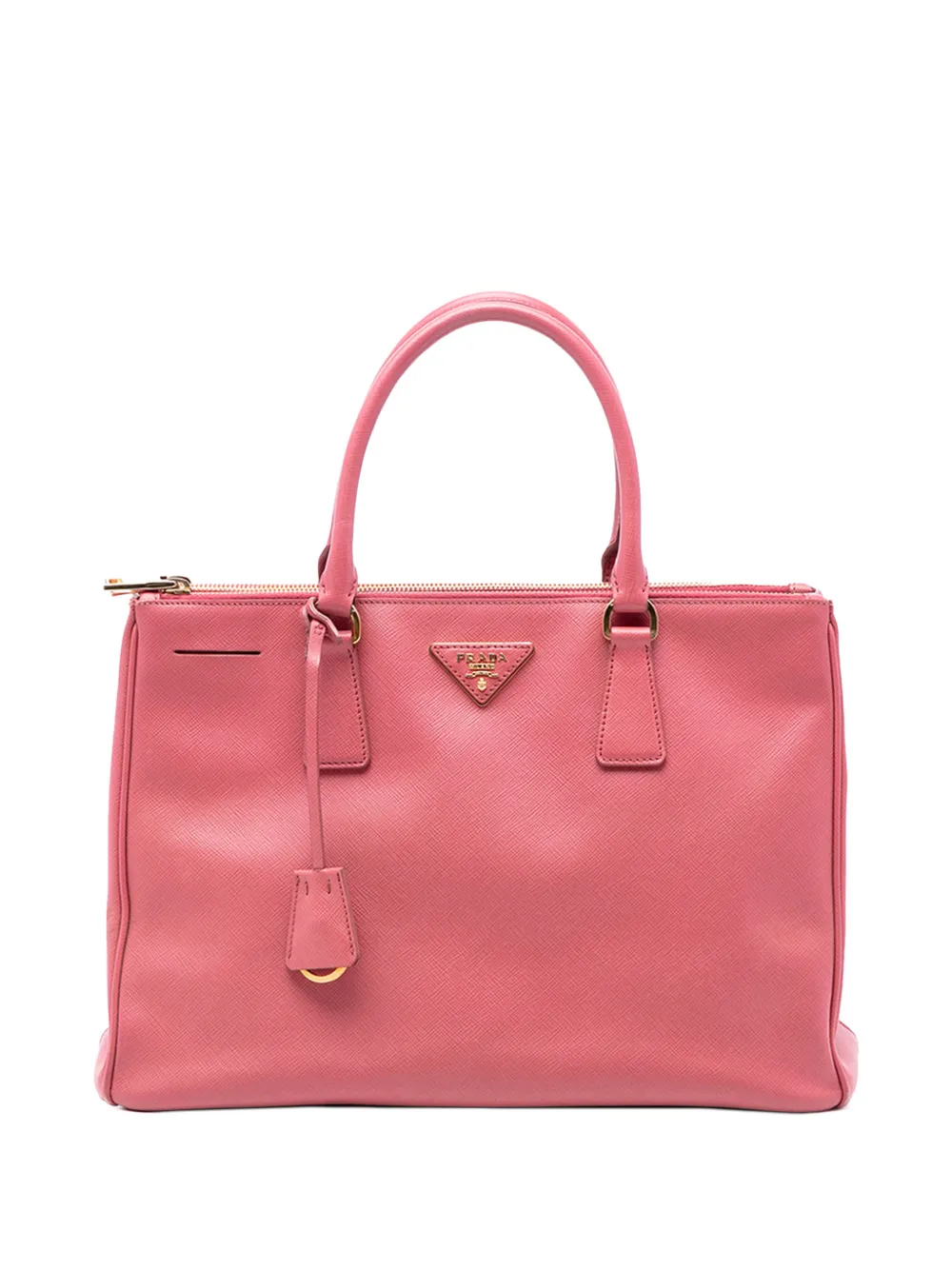 Prada Pre-Owned Borsa tote Lux Galleria media in pelle Saffiano con doppia zip 2010-2025 - Rosa