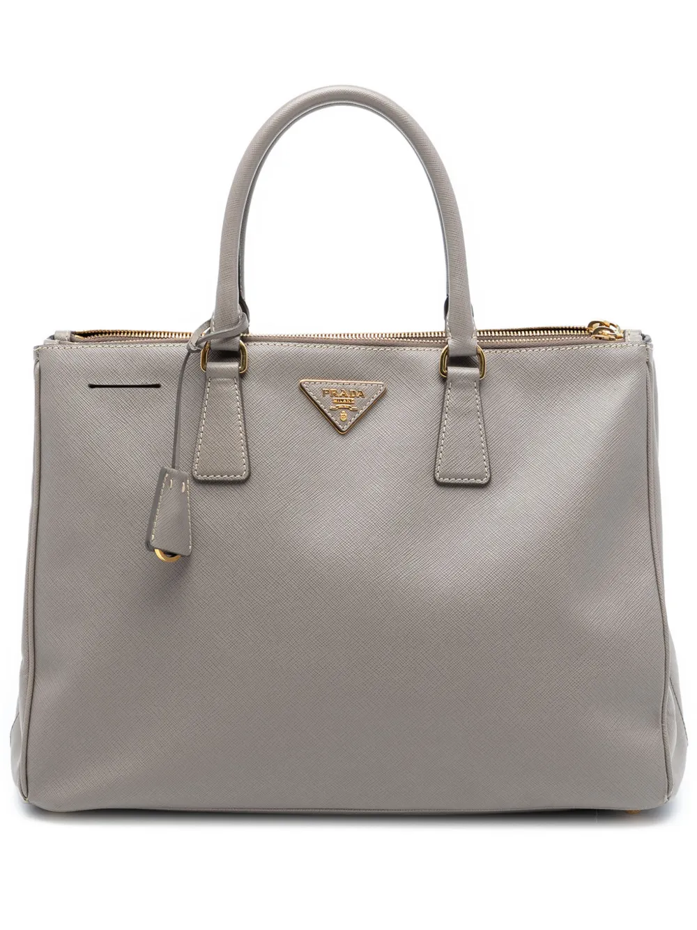 Prada Pre-Owned 2013-2025 Large Saffiano Lux Galleria Double Zip tote bag - Grigio