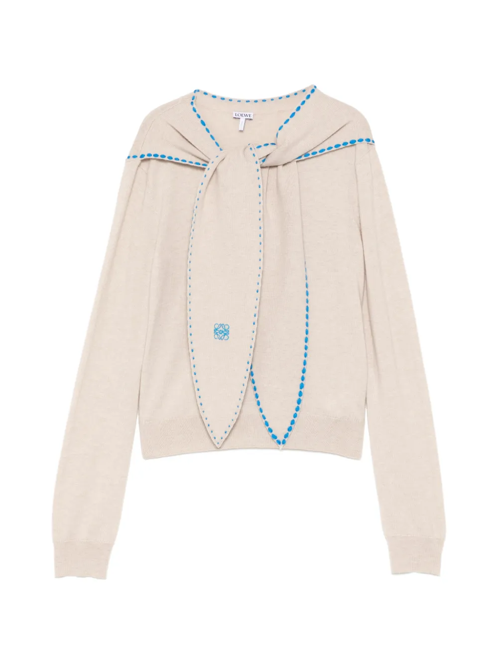 LOEWE scarf knitted top - Neutrals