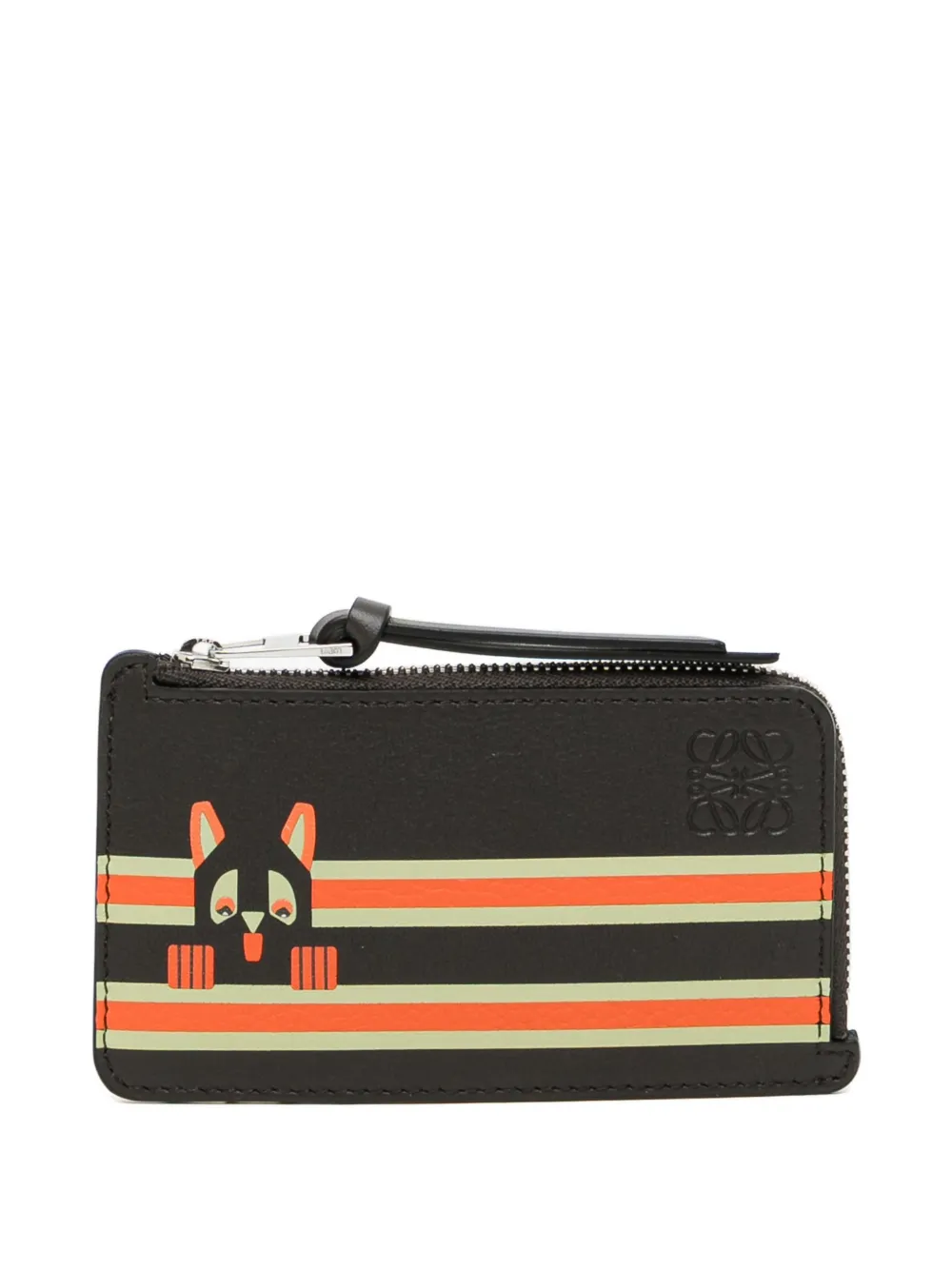 LOEWE x Louis Wain Futurist Cat cardholder - Marrone