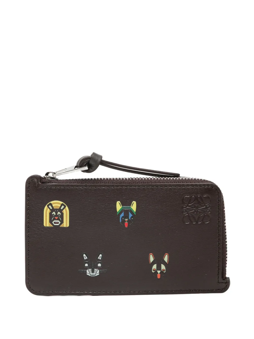 LOEWE x Louis Wain cat cardholder - Marrone