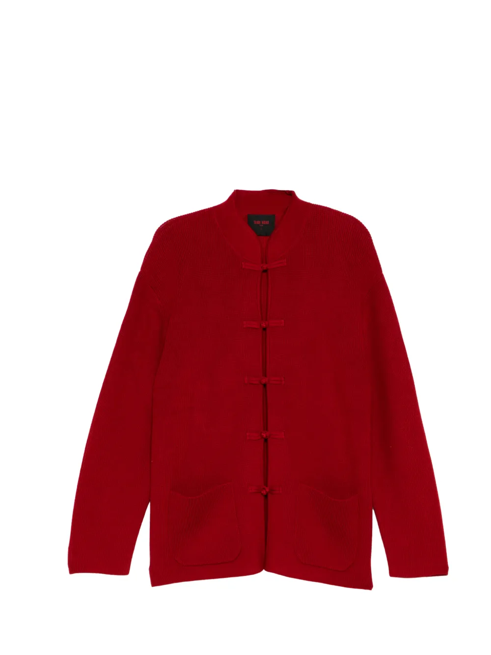 TEAM WANG design x JDB mandarin-collar cardigan - Rosso
