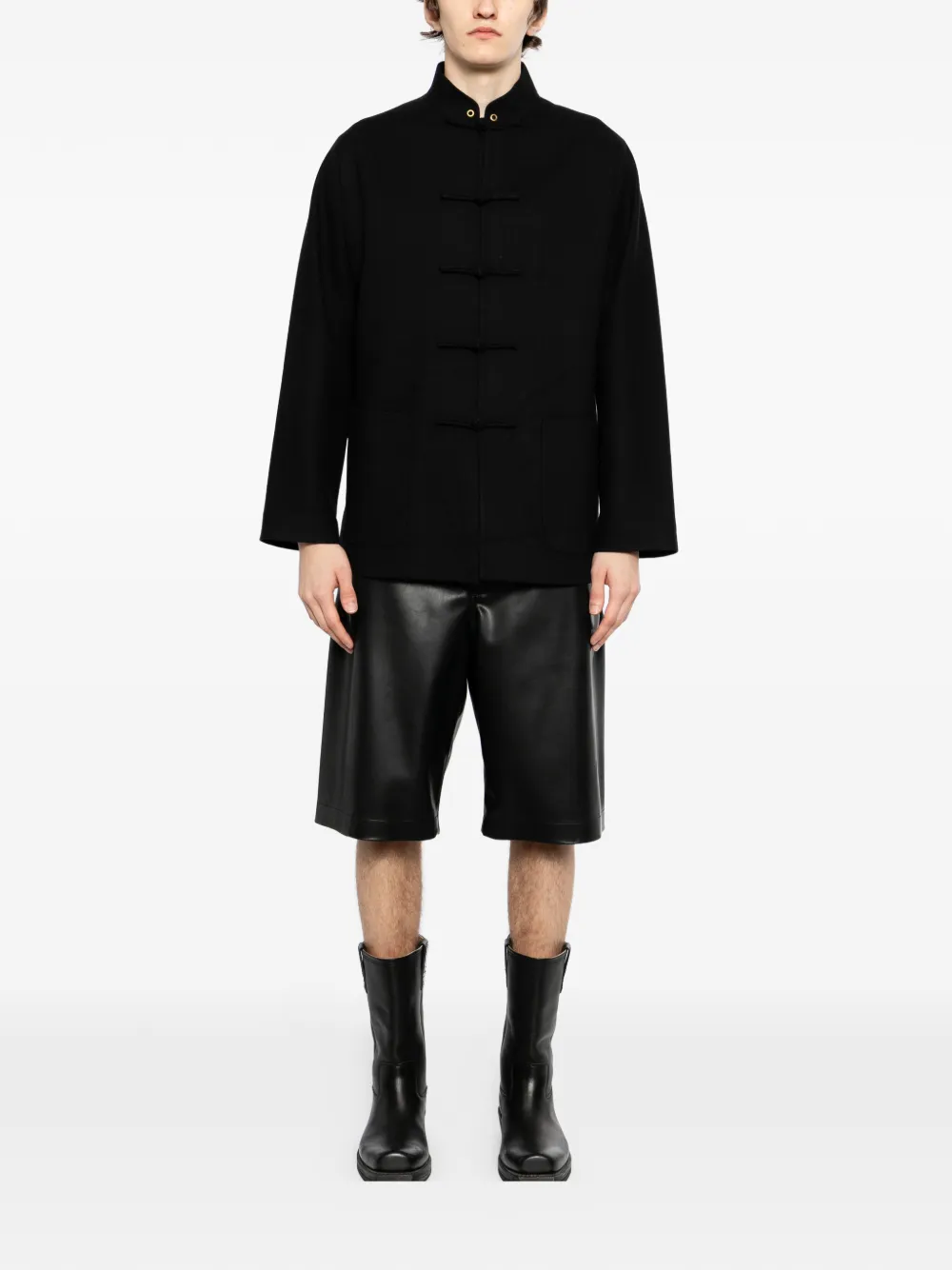  Team Wang Design X Jdb Mandarin-collar Jacket - Black 