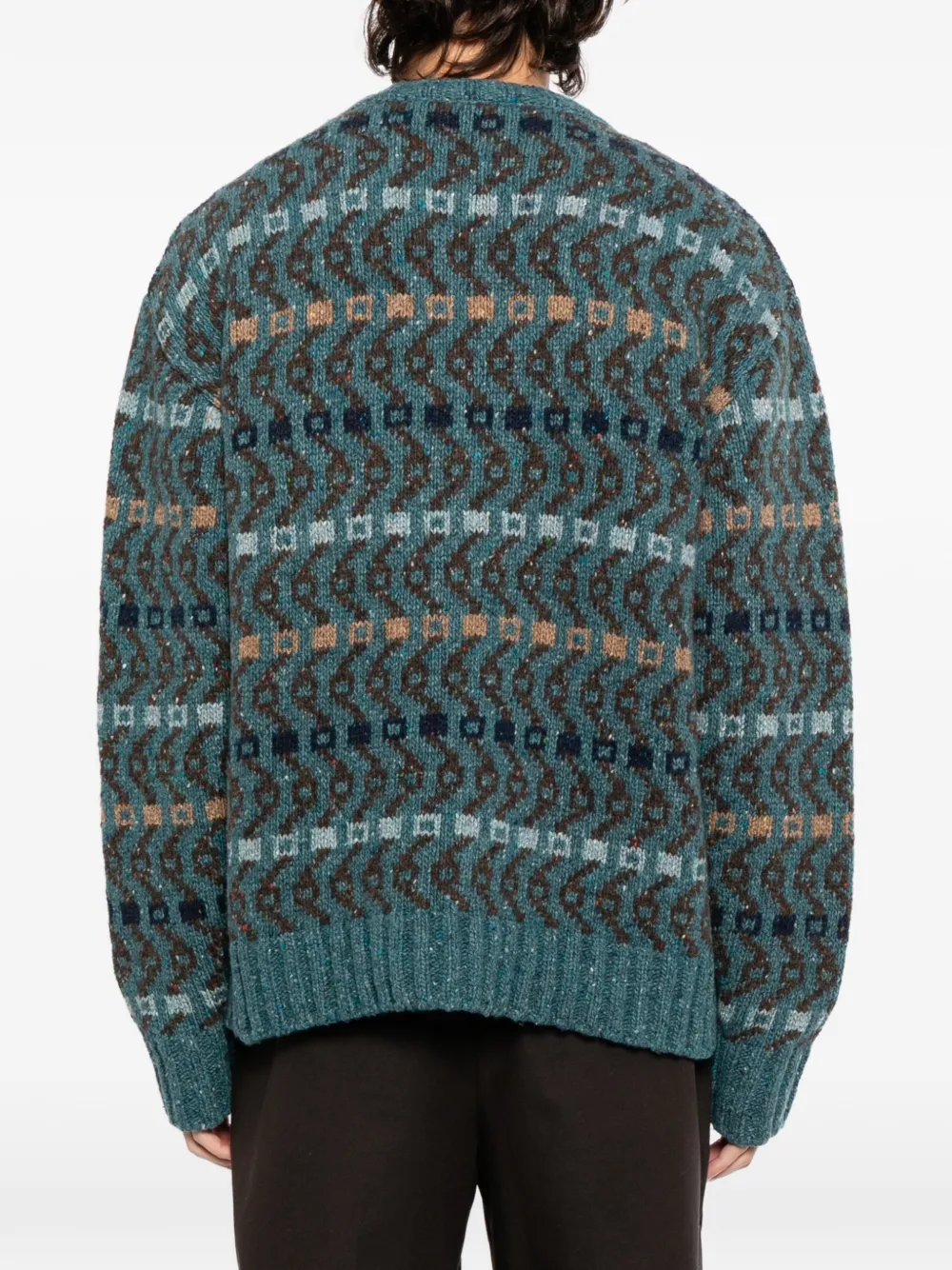 LOEWE Trui met logopatroon Blauw
