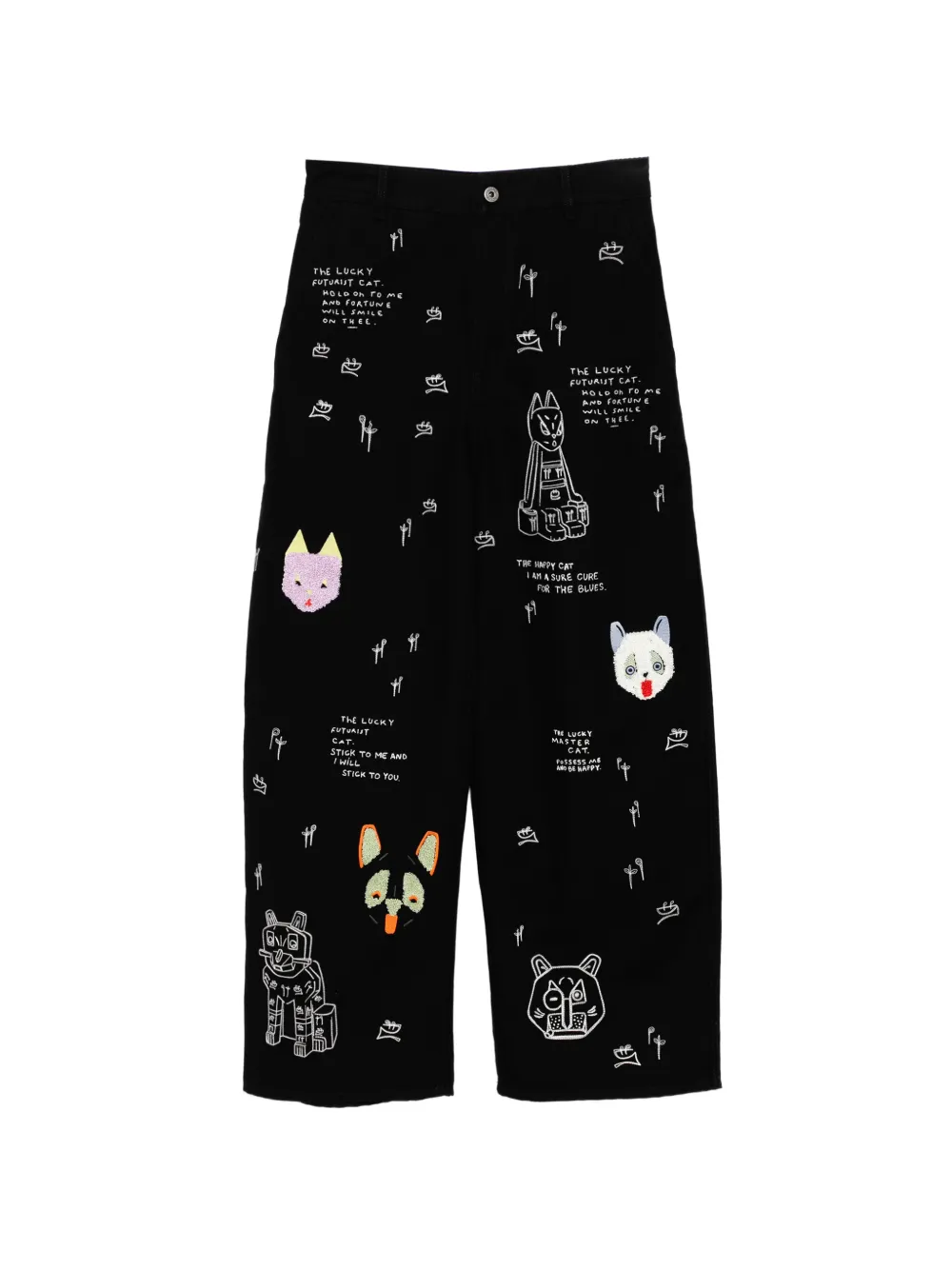 LOEWE x Louis Wain cotton trousers - Nero