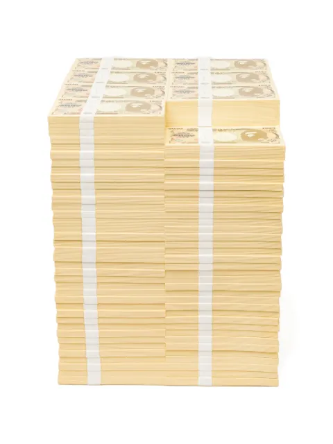 A BATHING APE® banknote-print chair