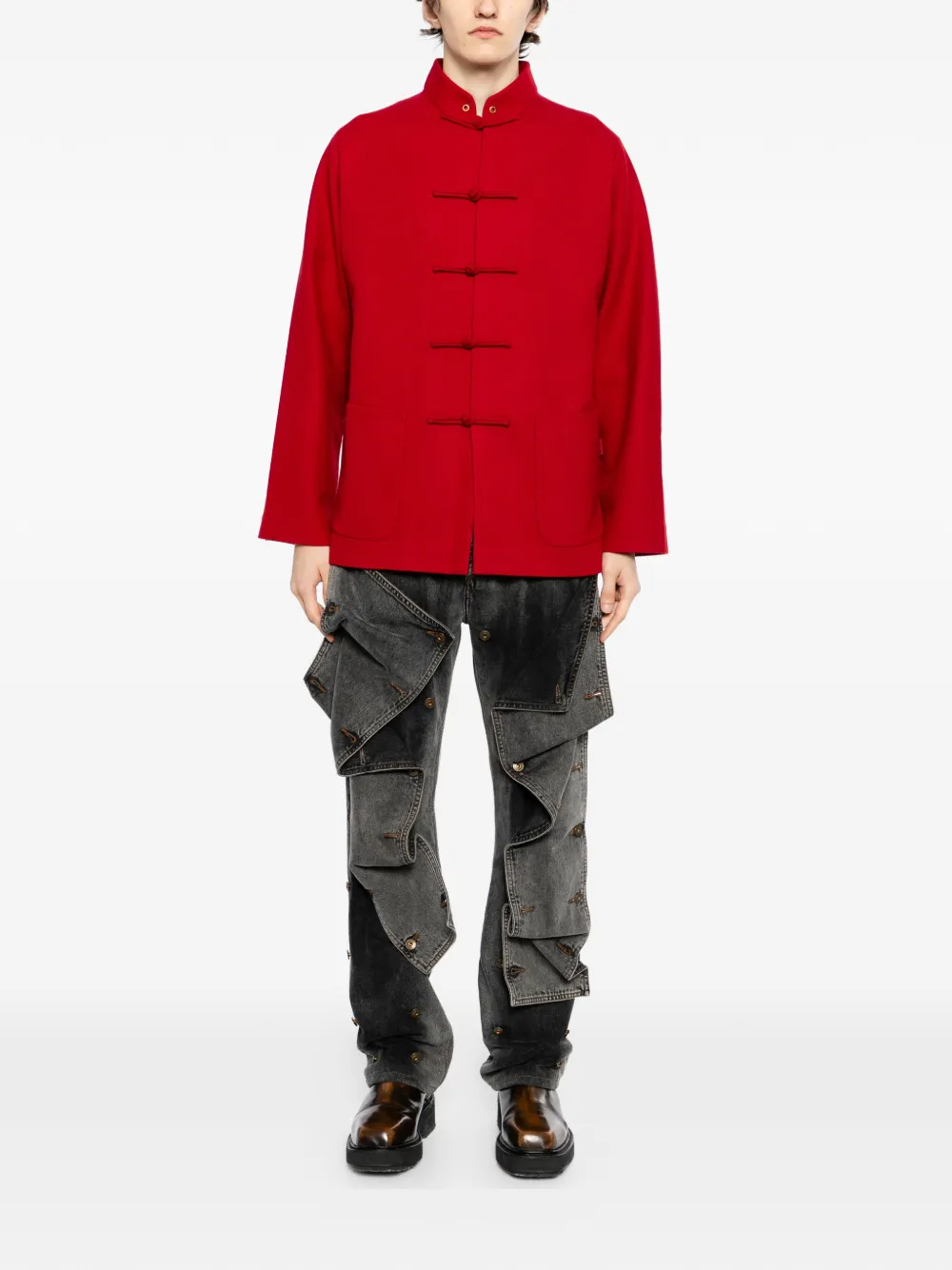  Team Wang Design X Jdb Mandarin-collar Jacket - Red 