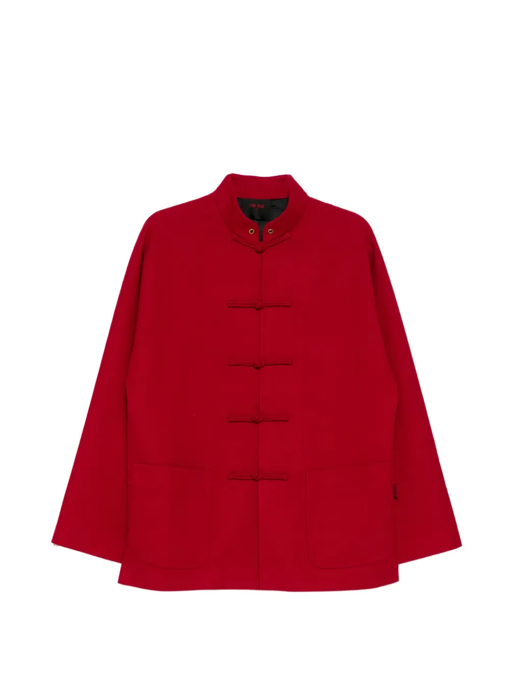 TEAM WANG design x JDB mandarin-collar jacket - Rosso