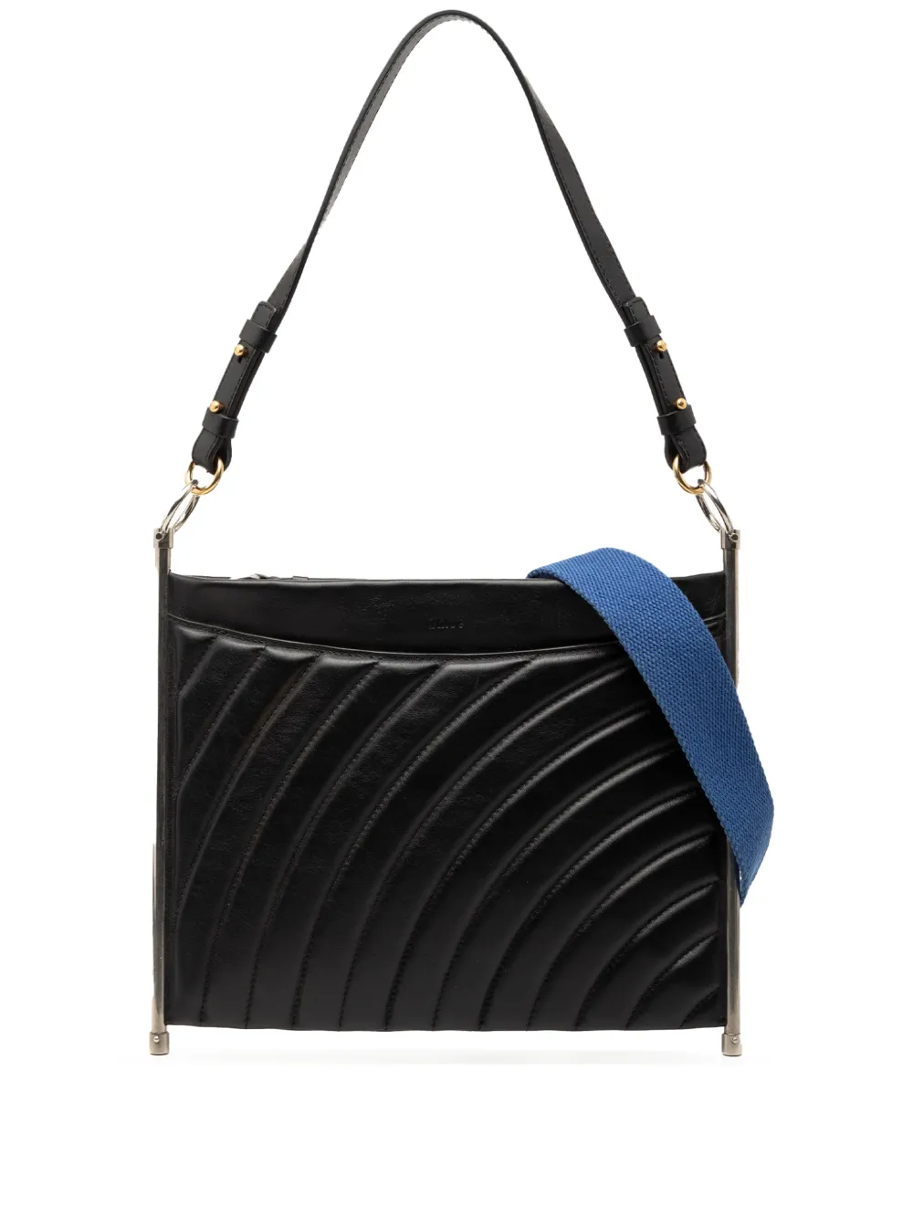 Chloé Pre-Owned 2018 Medium Quilted Smooth Calfskin Roy Clutch satchel - Nero