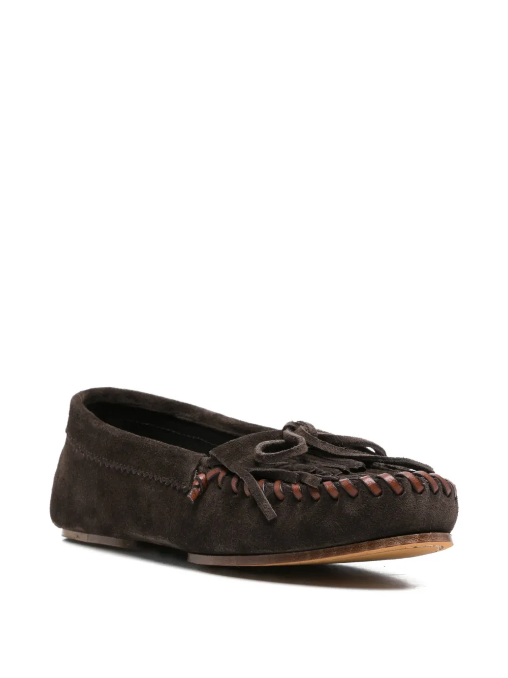 Paris Texas Indiana loafers met franje Bruin