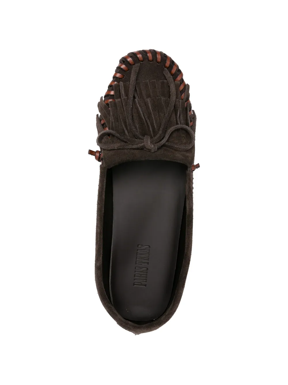 Paris Texas Indiana loafers met franje Bruin