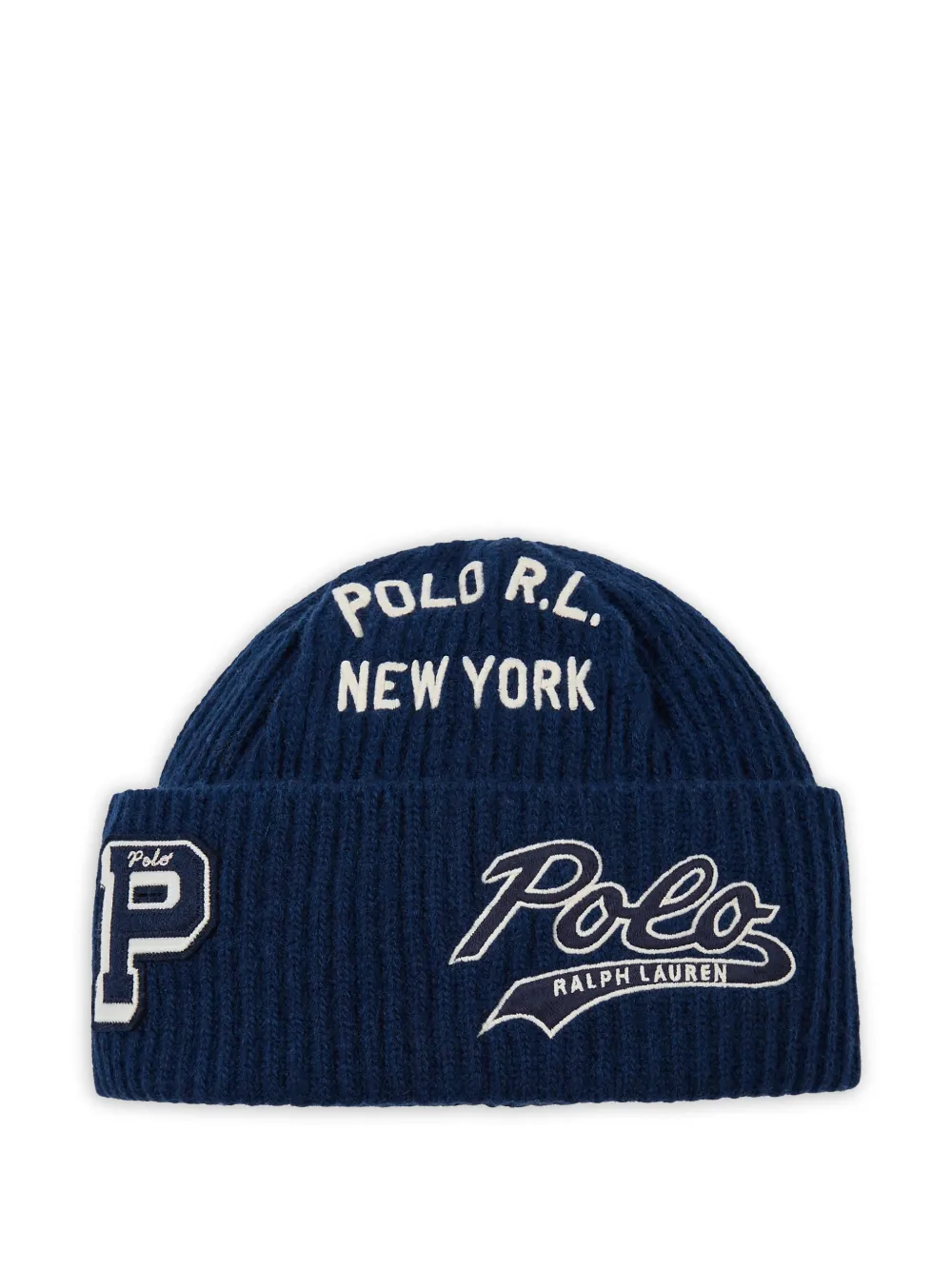 Polo Ralph Lauren patch-detail beanie hat - Blau